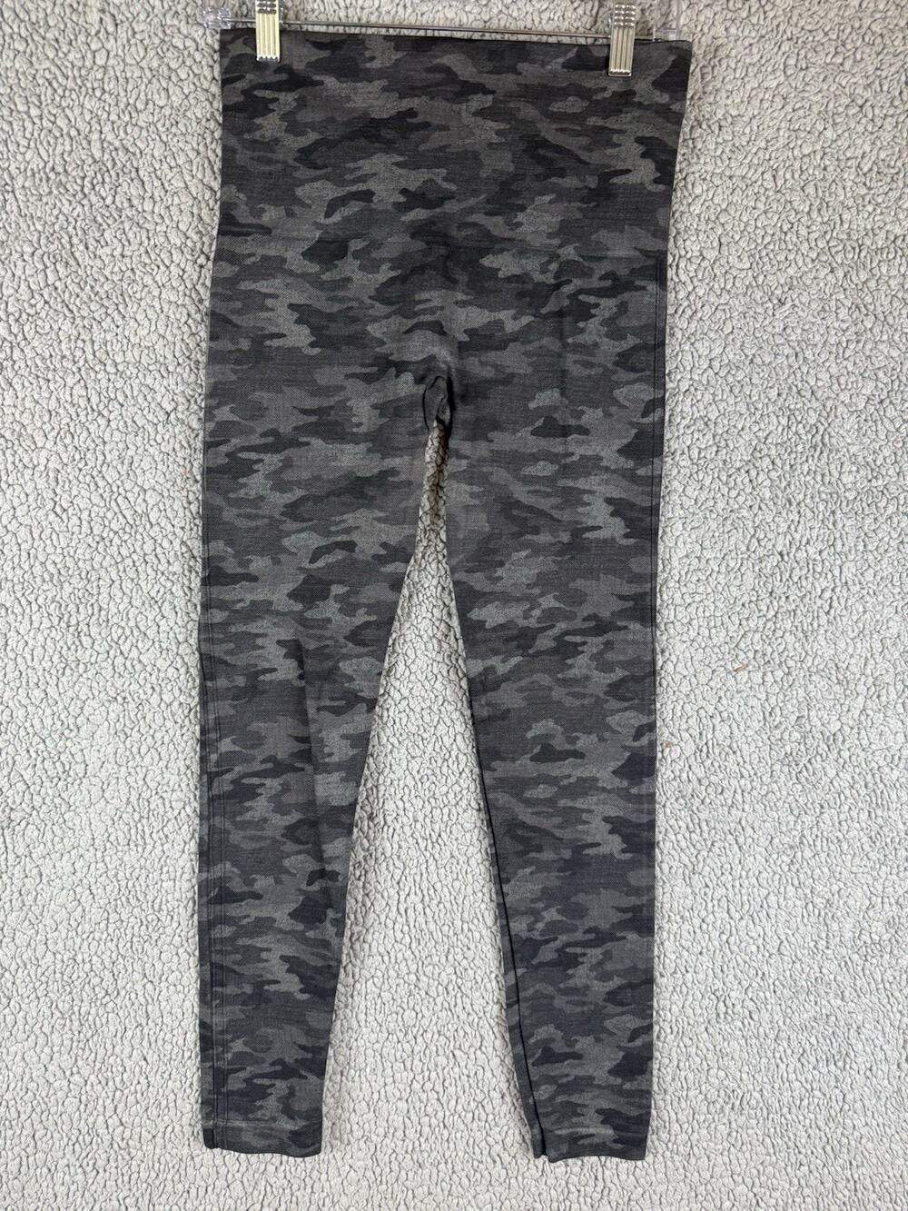 Spanx Leggings Size XL Gray Camo Look at Me Now Seamless High Waisted Athleisure